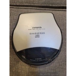 Vintage Aiwa XP-570 Silver Portable CD Player — Anti-Shock Playback - Works